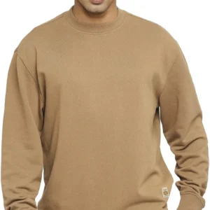Basics Comfort Fit Cotton Non Brushed Fleece Pullover Sweatshirt