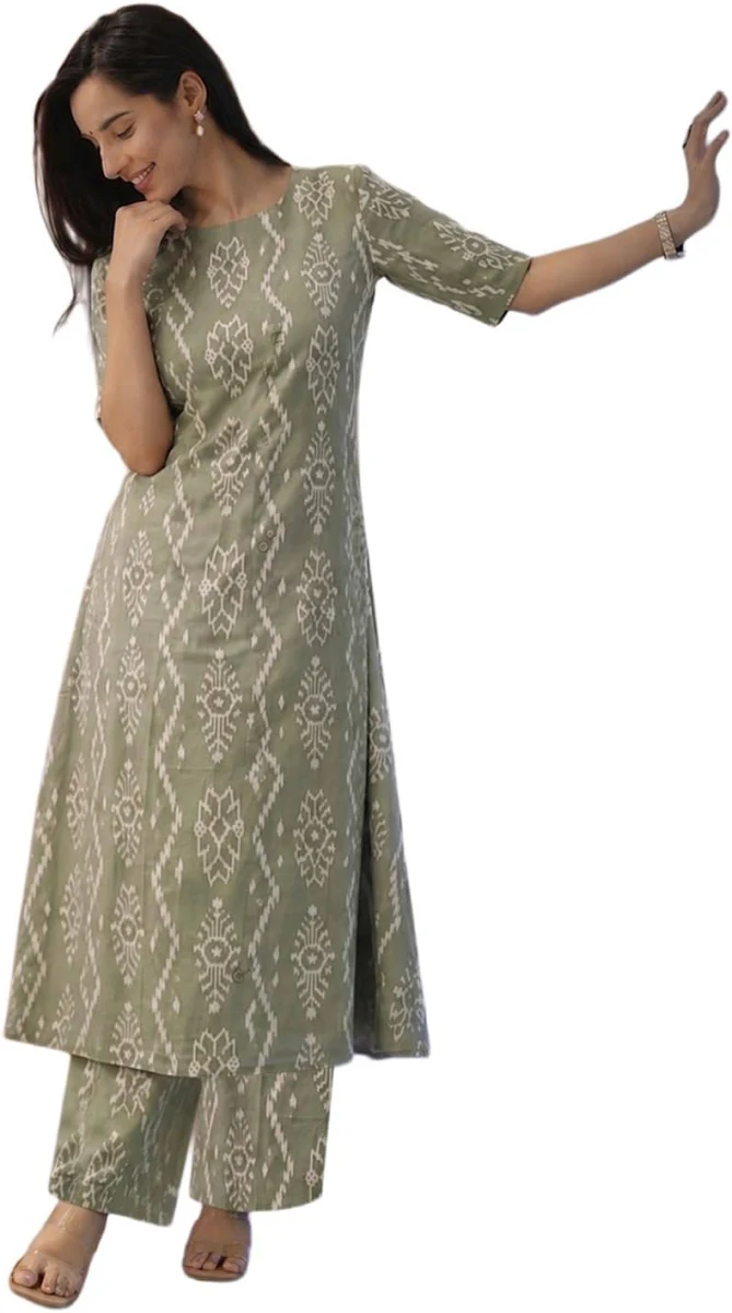 ANNI Designer Co Ord Set for Women Viscose Printed A Line Kurta Palazzo Set for Women